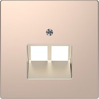 Лицевая панель Schneider Electric Merten D-Life для 2-м. розетки RJ45+RJ45 шампань